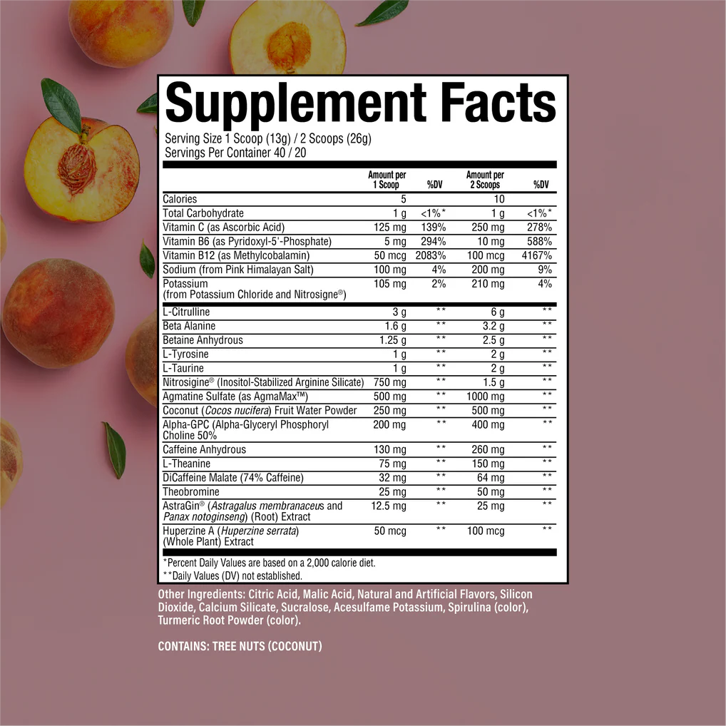Thavage Pre-Workout 40 serv Peach Bum