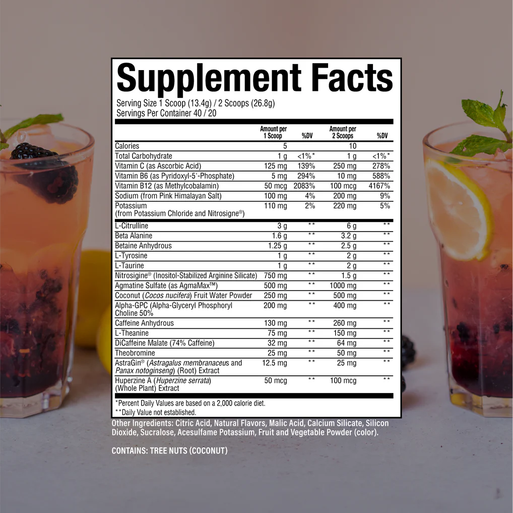 Thavage Pre-Workout 40 serv Blackberry Lemonade