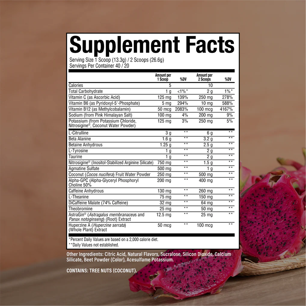 Thavage Pre-Workout 40 serv Dragon Fruit