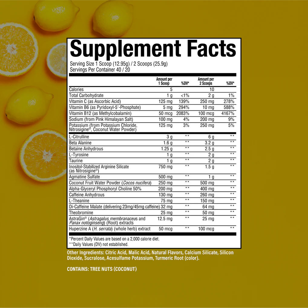 Thavage Pre-Workout 40 serv Lemonade