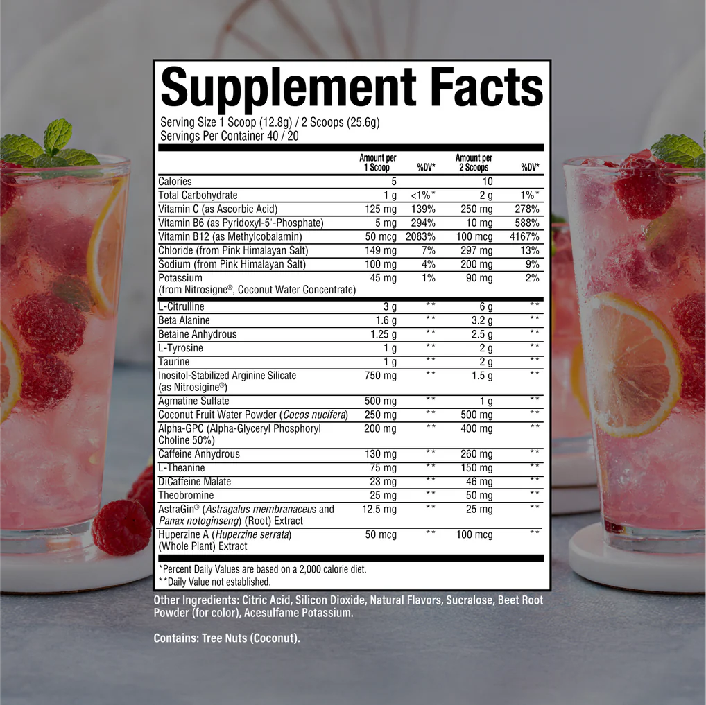 Thavage Pre-Workout 40 serv Raspberry Lemonade